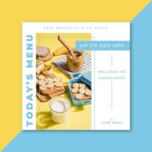 Social media image design with 2 layout option